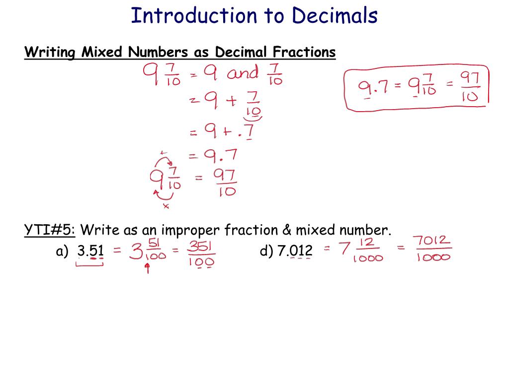 PPT Introduction to Decimals PowerPoint Presentation, free download