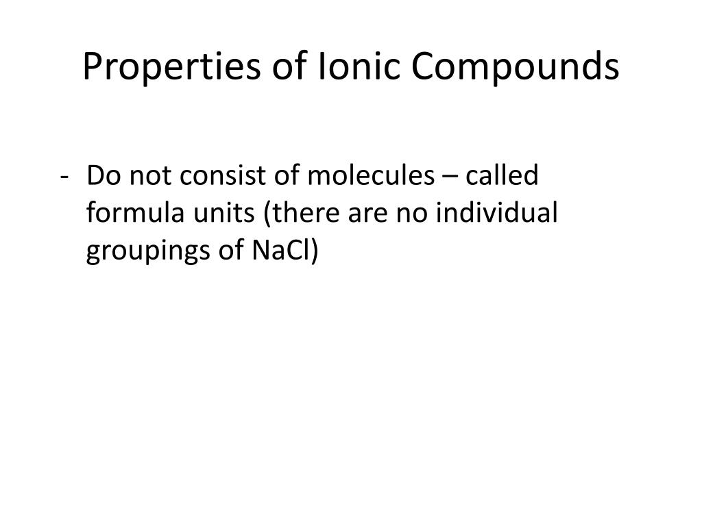 PPT Properties of ionic compounds PowerPoint Presentation, free