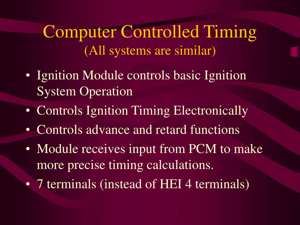 PPT COMPUTER CONTROLLED IGNITION SYSTEMS PowerPoint Presentation