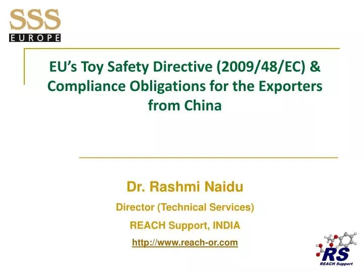 PPT EU’s Toy Safety Directive (2009/48/EC) & Compliance Obligations