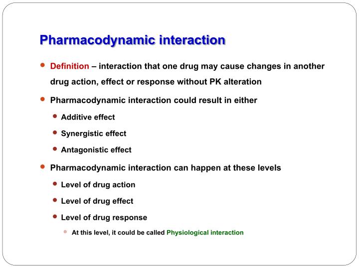 PPT Pharmacodynamics Drug Interaction PowerPoint Presentation ID