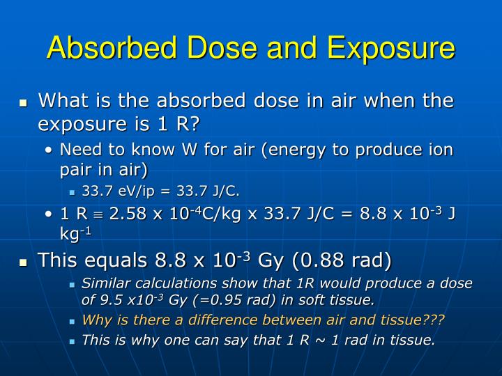 PPT Radiation Dosimetry (Measurement of Absorbed Dose) PowerPoint