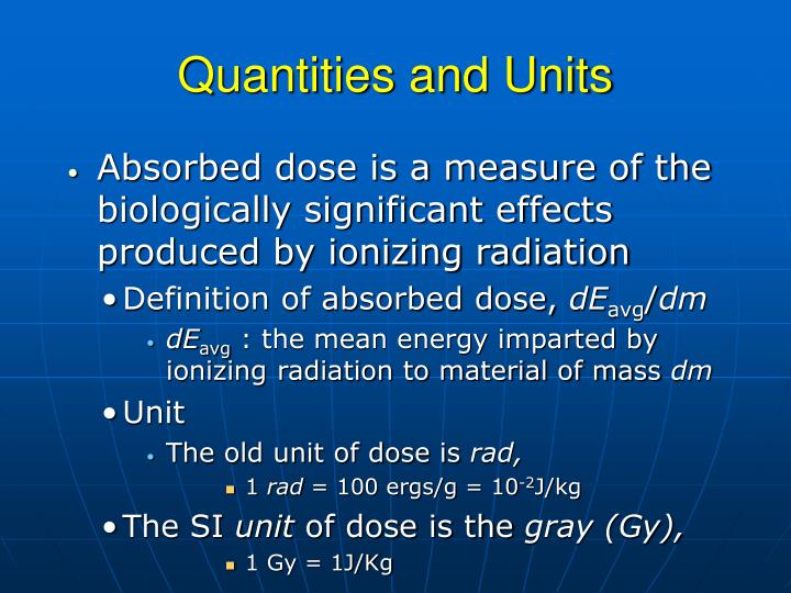 PPT Radiation Dosimetry (Measurement of Absorbed Dose