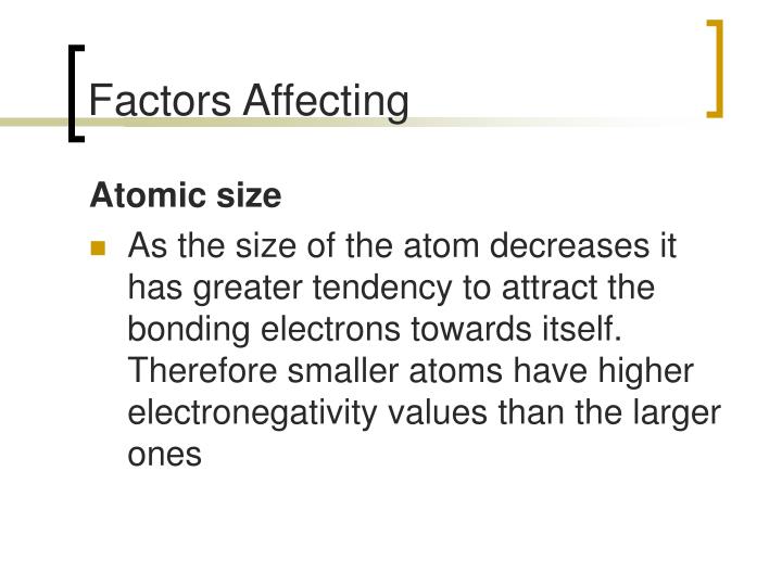 PPT Factors Affecting Electronegativity PowerPoint Presentation ID