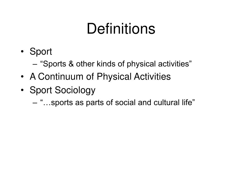PPT Sociological Aspects of Sport and Physical Activity PowerPoint