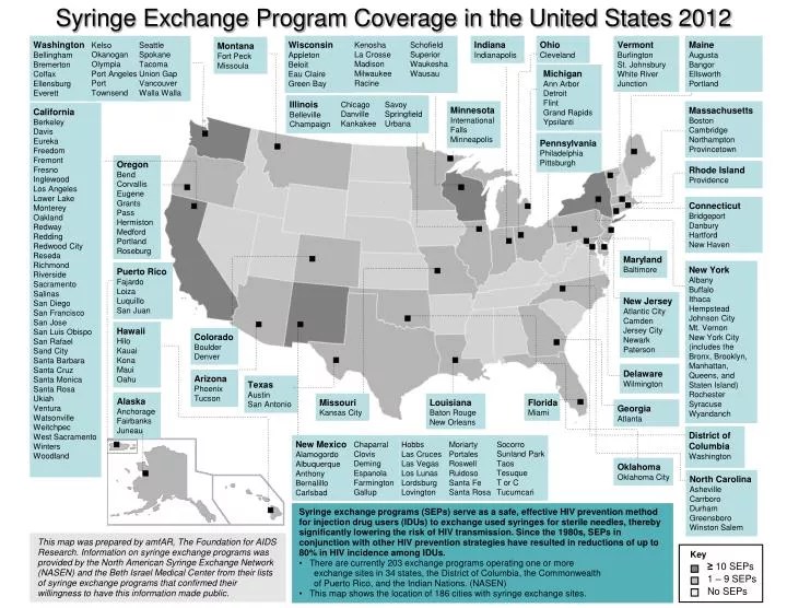 PPT Syringe Exchange Program Coverage in the United States 2012