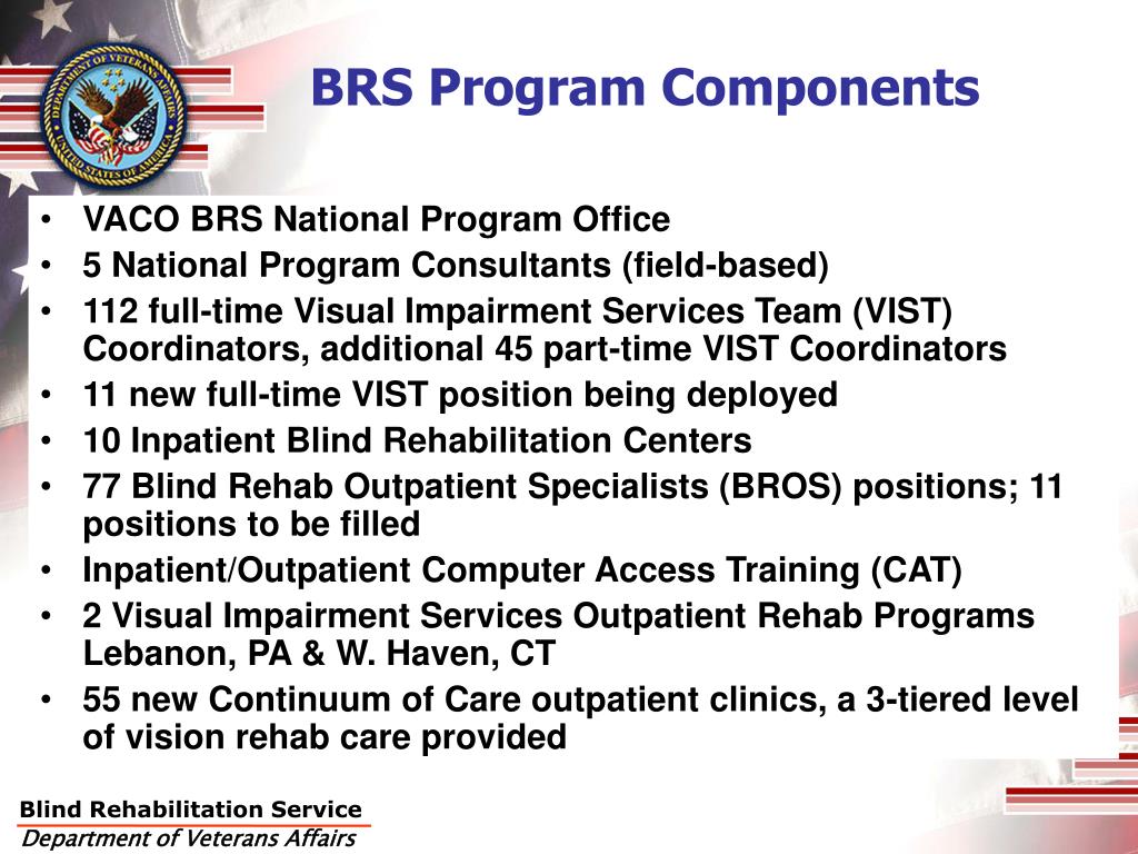 PPT Blind Rehabilitation Service STATE OF THE PROGRAM 8/18/09