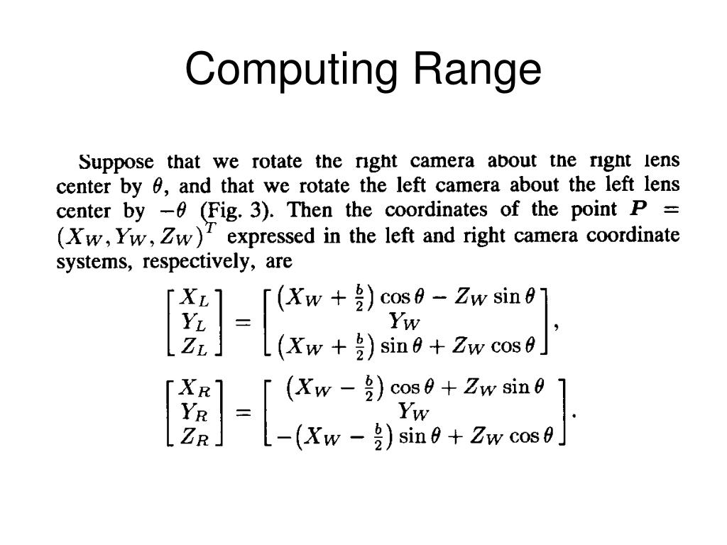 PPT Stereo Ranging with verging Cameras PowerPoint Presentation, free