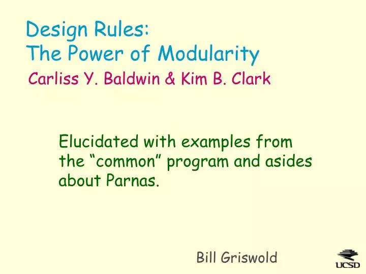 PPT Design Rules The Power of Modularity PowerPoint Presentation, free download ID1142285