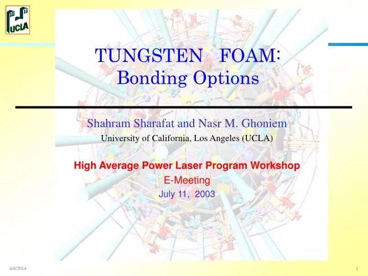 PPT TUNGSTEN FOAM Bonding Options PowerPoint Presentation, free