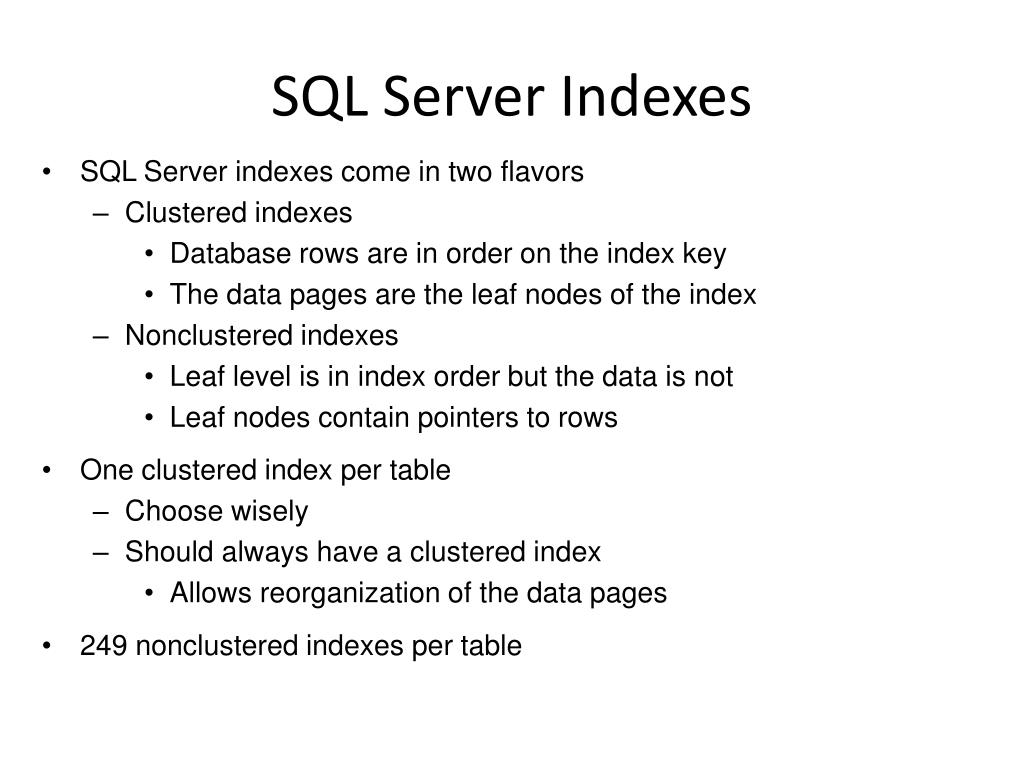 PPT How SQL Server Indexes Work PowerPoint Presentation, free