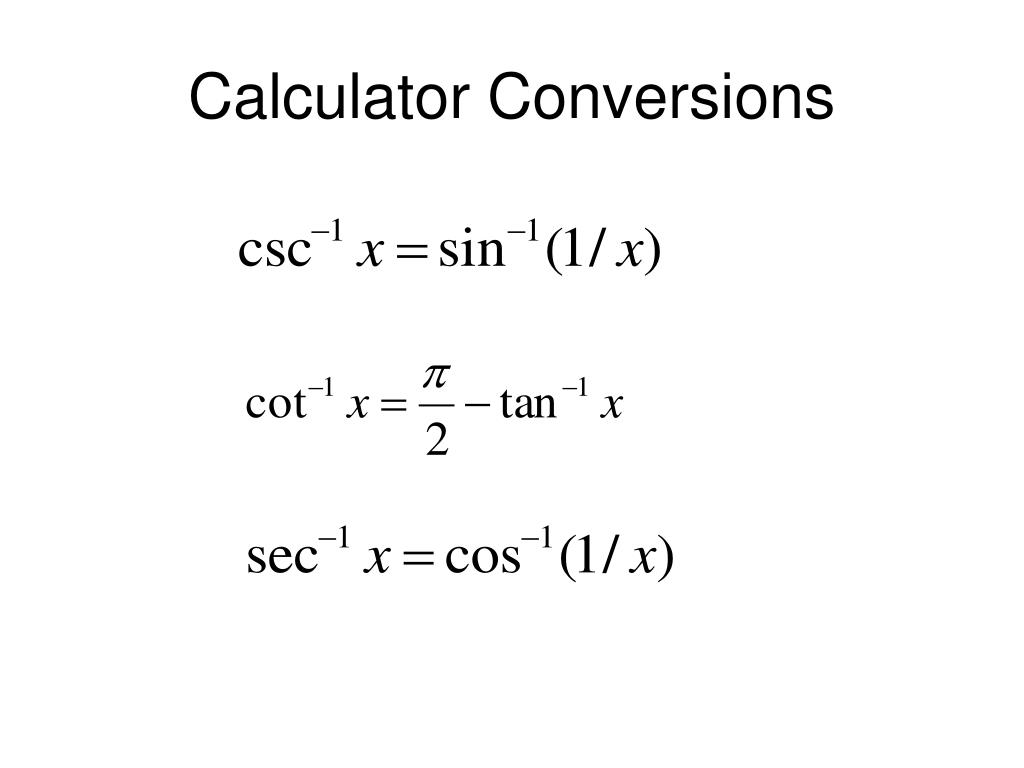 PPT 3.8 Derivatives of Inverse Trigonometric Functions PowerPoint