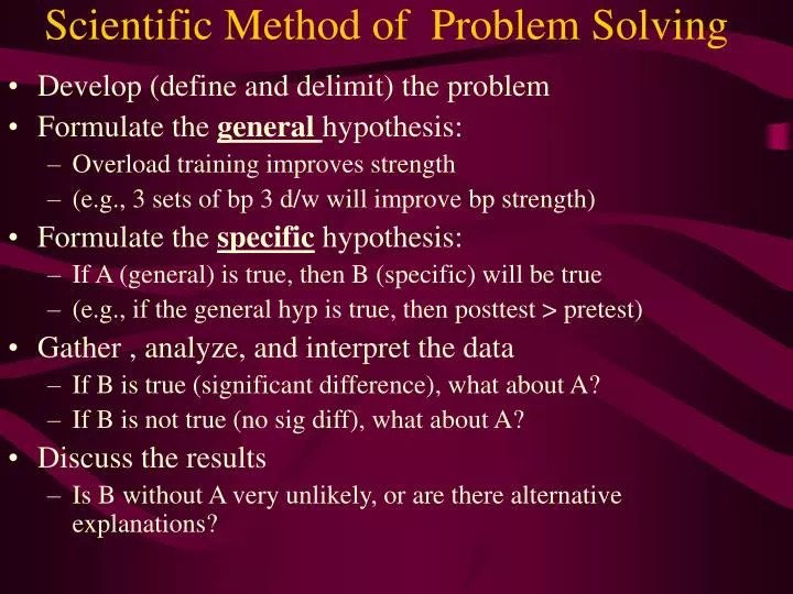 PPT Scientific Method of Problem Solving PowerPoint Presentation