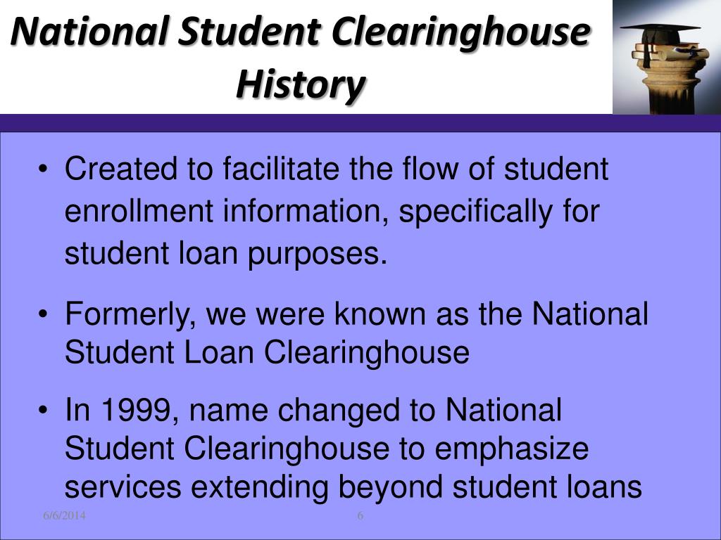 PPT Tracking Students with the National Student Clearinghouse