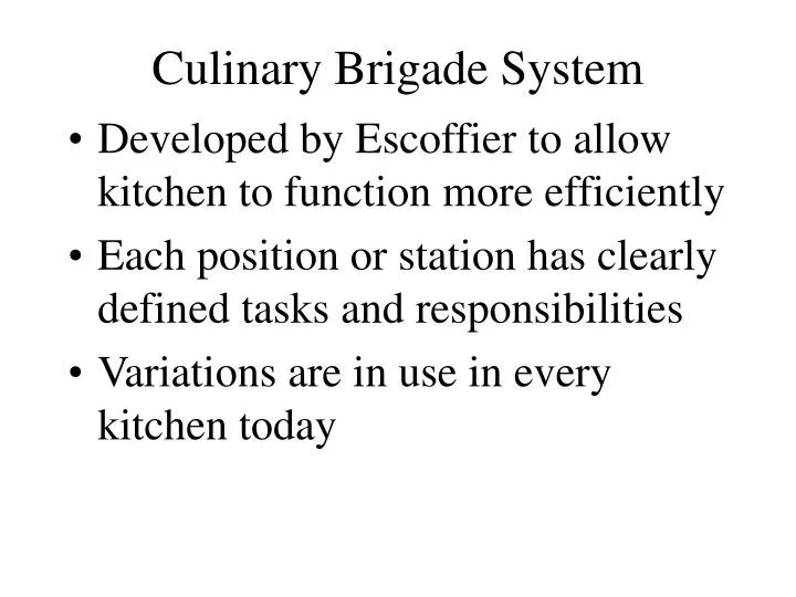 Kitchen Brigade System Definition Kitchen Photos Collections