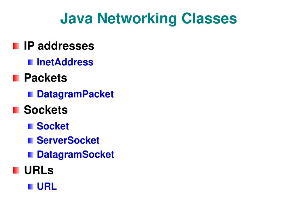 PPT Networking Support In Java PowerPoint Presentation, free download
