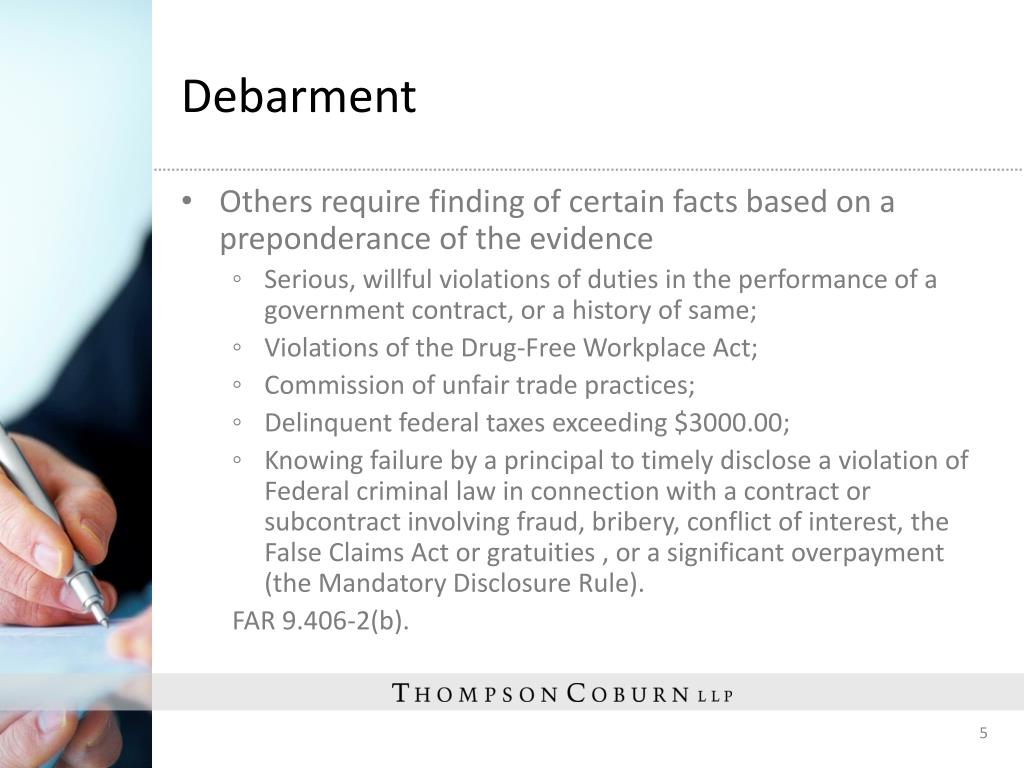 PPT Suspension & Debarment PowerPoint Presentation, free download