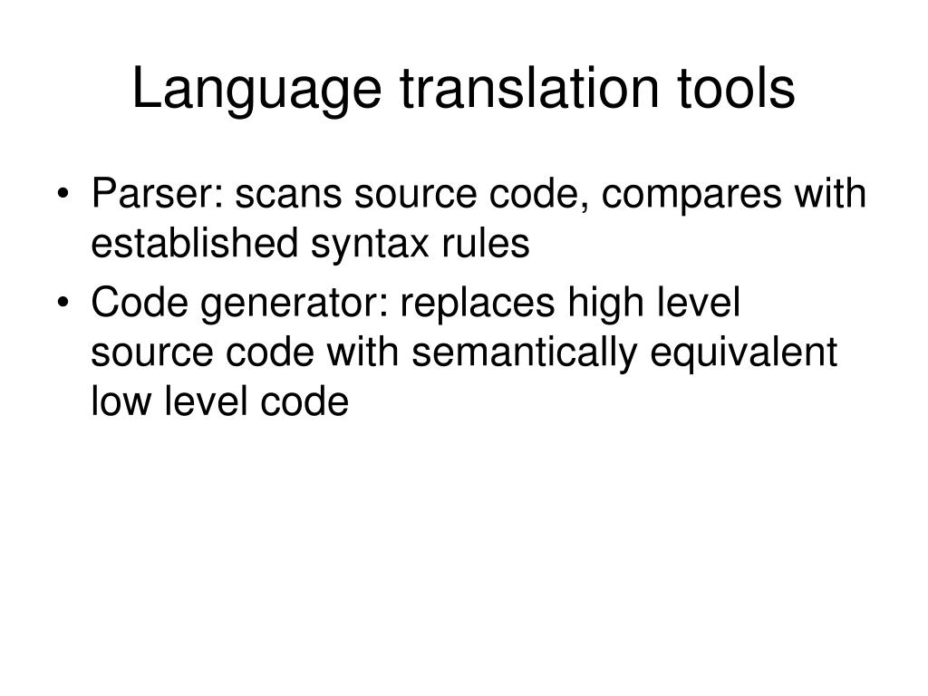 PPT Language Translation Principles PowerPoint Presentation, free