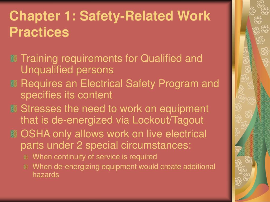 PPT NFPA 70E Standard for Electrical Safety in the Workplace Dan