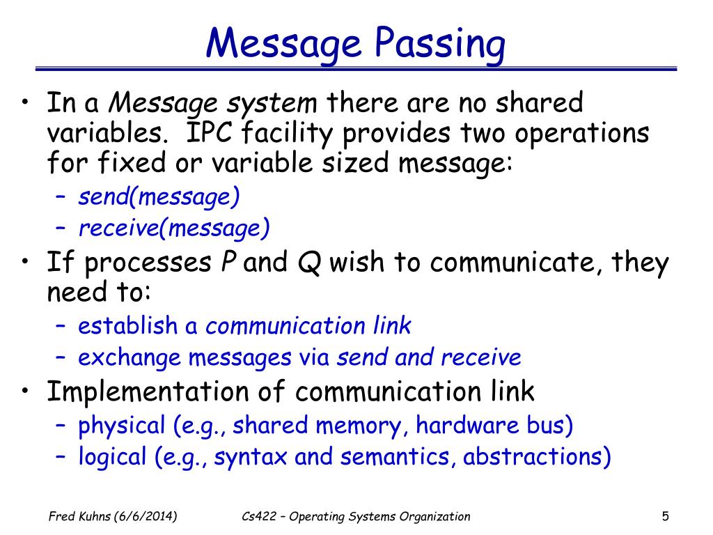 PPT Core InterProcess Communication Mechanisms (Historically