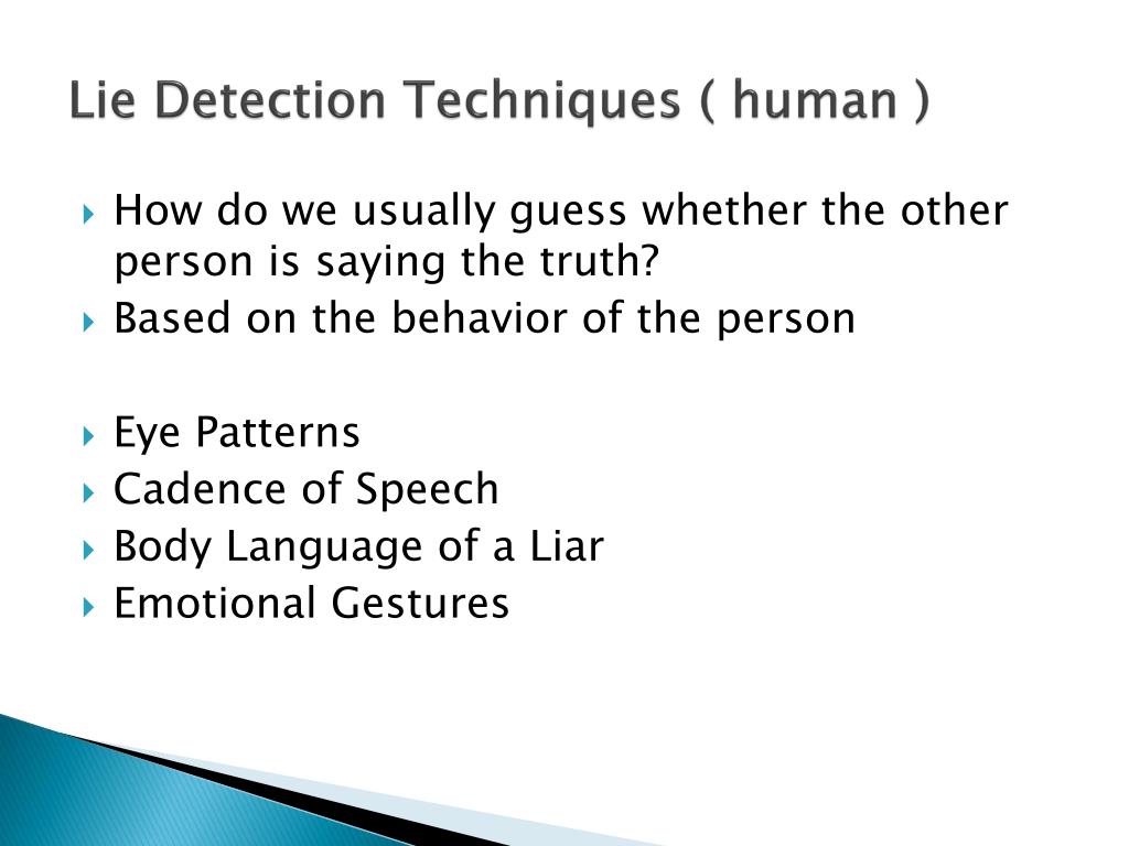 PPT Lie Detection PowerPoint Presentation, free download ID1163882