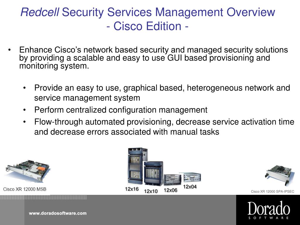 PPT Management Solution for Cisco NG Advanced Security Services