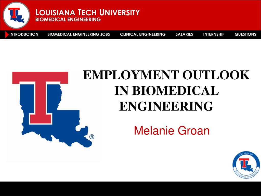 PPT EMPLOYMENT OUTLOOK IN BIOMEDICAL ENGINEERING PowerPoint Presentation ID1165570