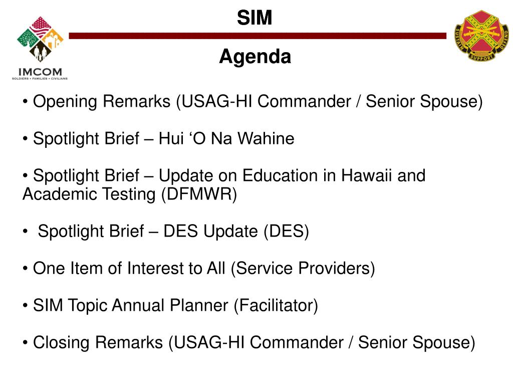 PPT Oahu North Spouse Information Meeting (SIM) 7 Jan 13 PowerPoint Presentation ID1165613