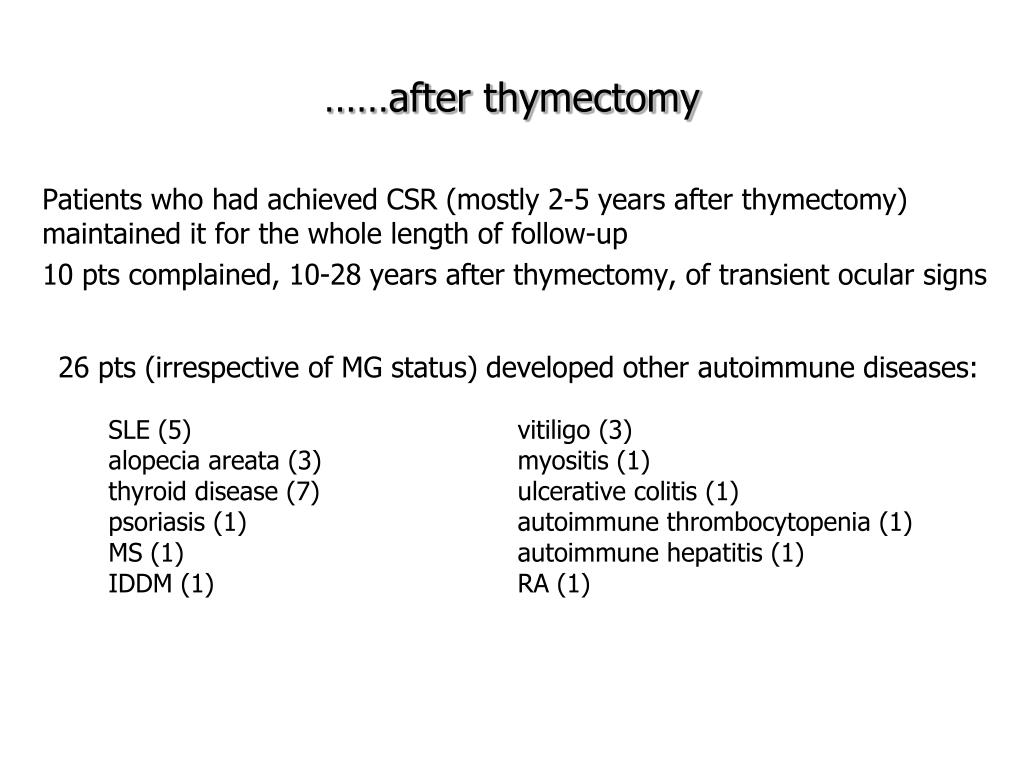 PPT Longterm treatment in MG A review PowerPoint Presentation