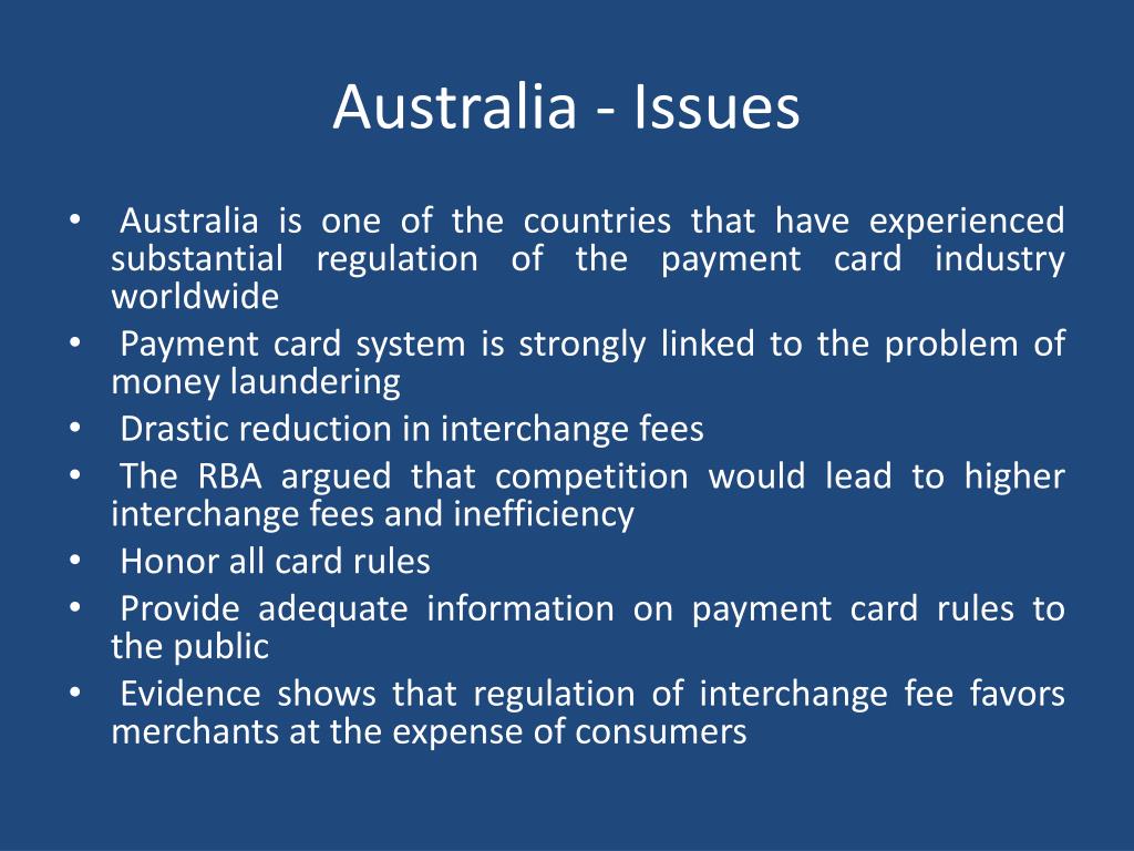 PPT EXPERIENCES OF OTHER COUNTRIES IN REGULATION OF PAYMENT CARDS