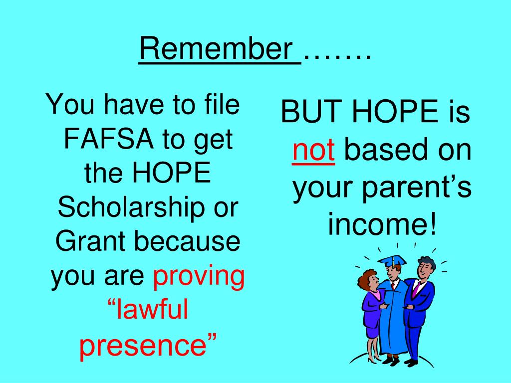 PPT HOPE SCHOLARSHIP and HOPE GRANT PowerPoint Presentation