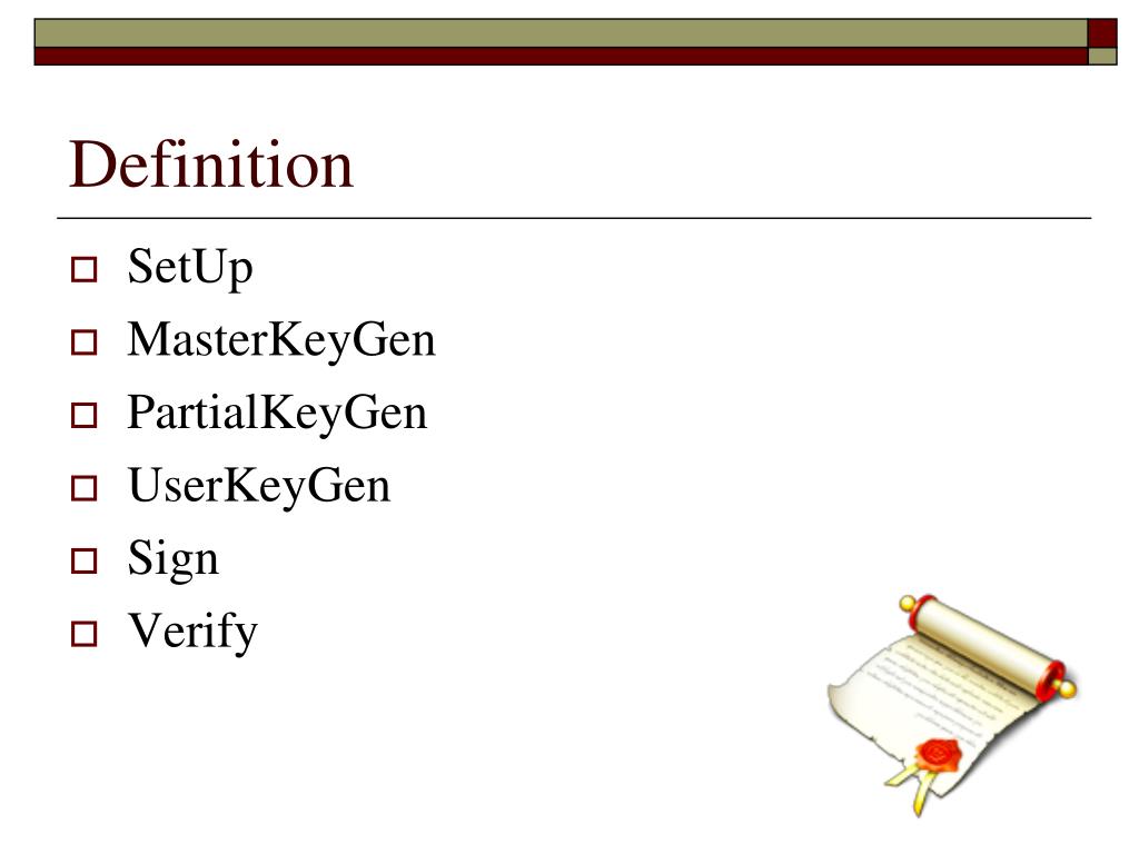 PPT Certificateless Threshold Ring Signature PowerPoint Presentation ID1167649