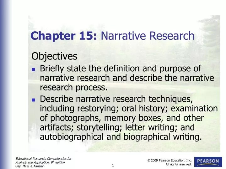PPT Chapter 15 Narrative Research PowerPoint