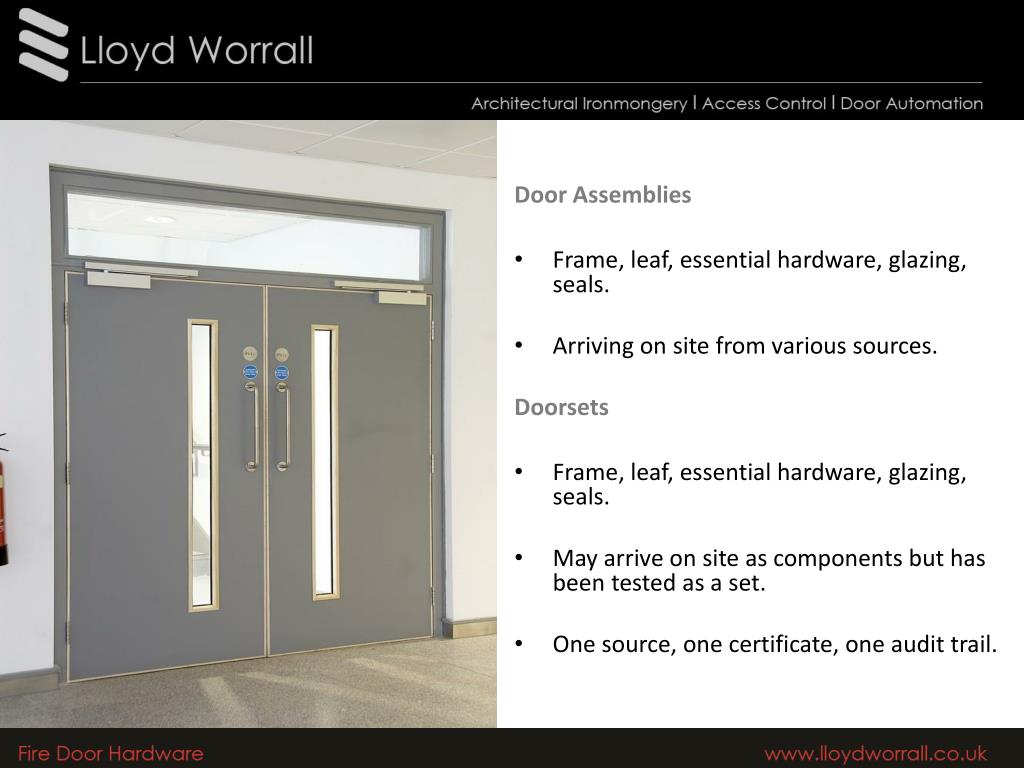 PPT Fire Door Hardware Selection and Specification PowerPoint