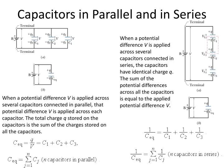 PPT Capacitors in Parallel and in Series PowerPoint Presentation