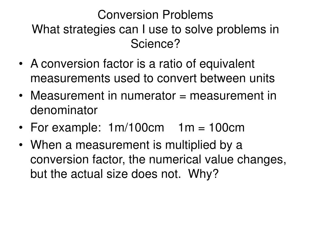 PPT Conversion Problems What strategies can I use to solve problems