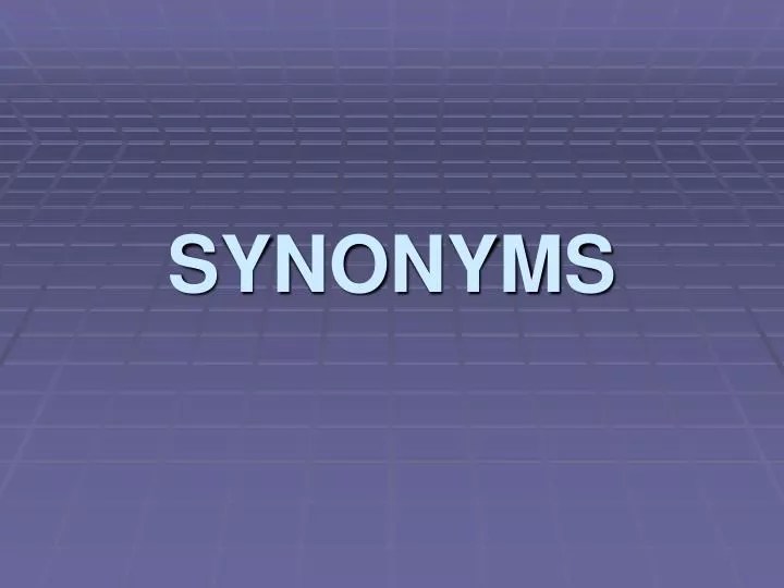 Form Synonym