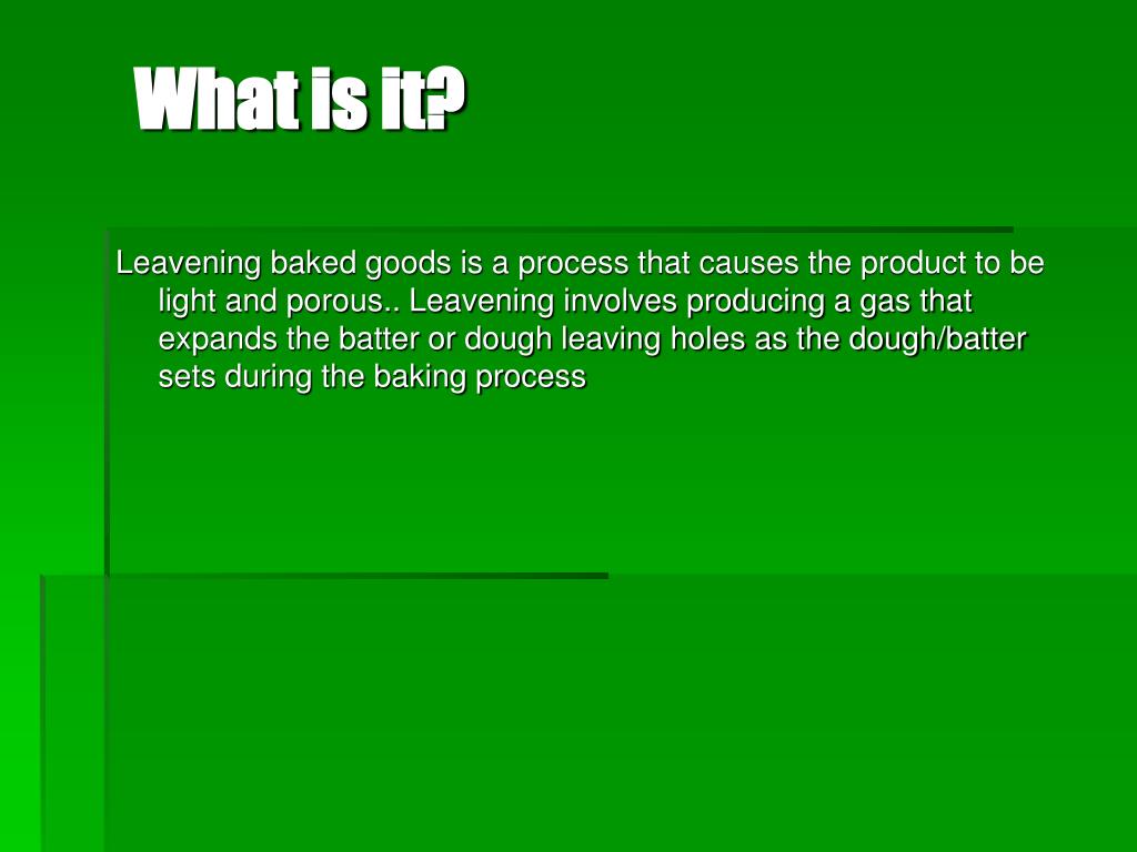 PPT Leavening Agents in Baked Goods PowerPoint Presentation, free