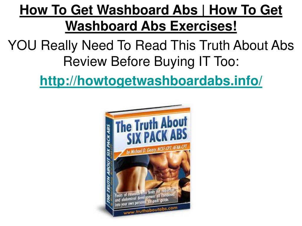 PPT How To Get Washboard Abs PowerPoint Presentation, free download