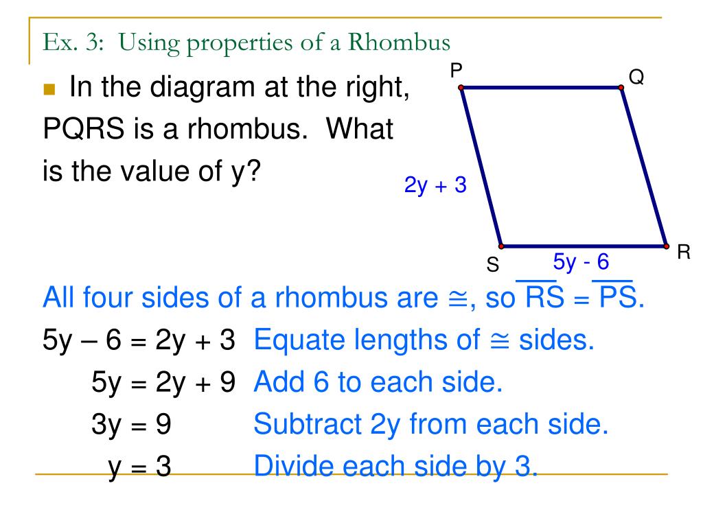 PPT 6.4 Rhombuses, Rectangles and Squares PowerPoint Presentation