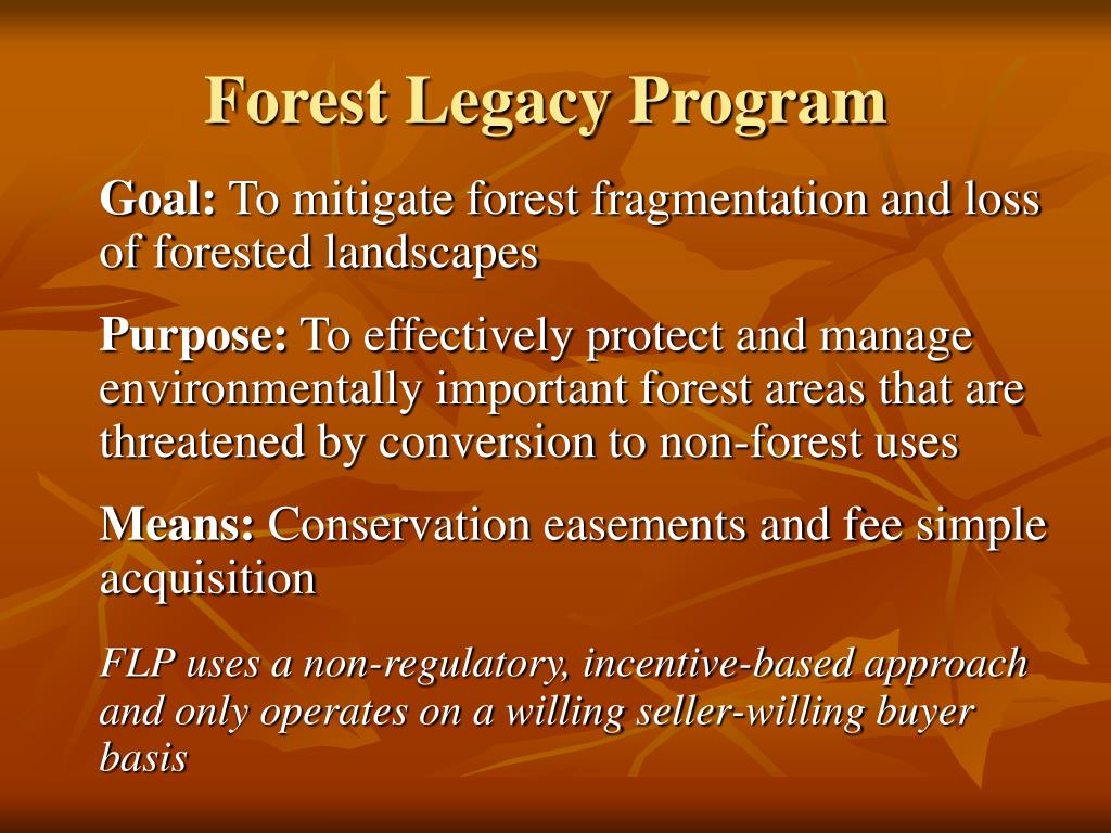PPT USDA Forest Service Forest Legacy Program PowerPoint Presentation
