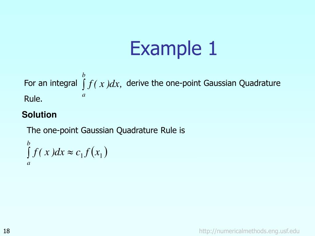 PPT Gauss Quadrature Rule of Integration PowerPoint Presentation