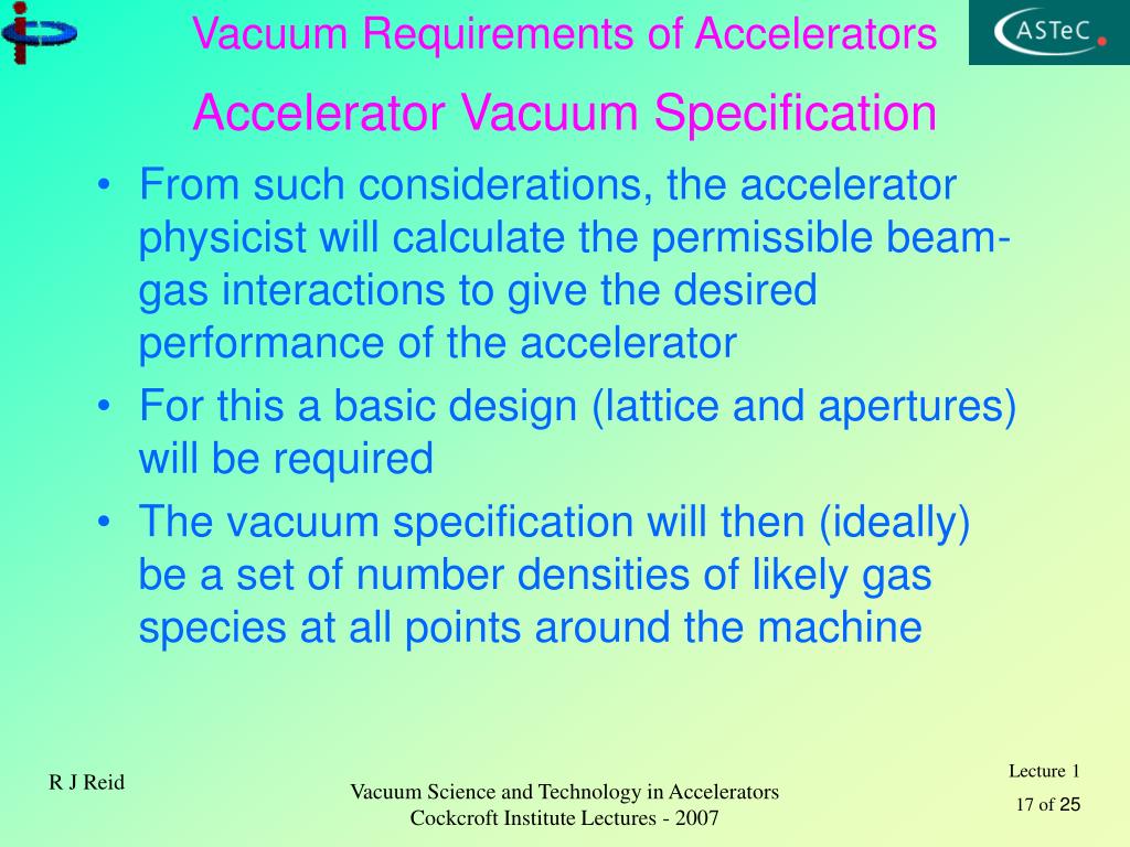 PPT Vacuum Science and Technology in Accelerators PowerPoint