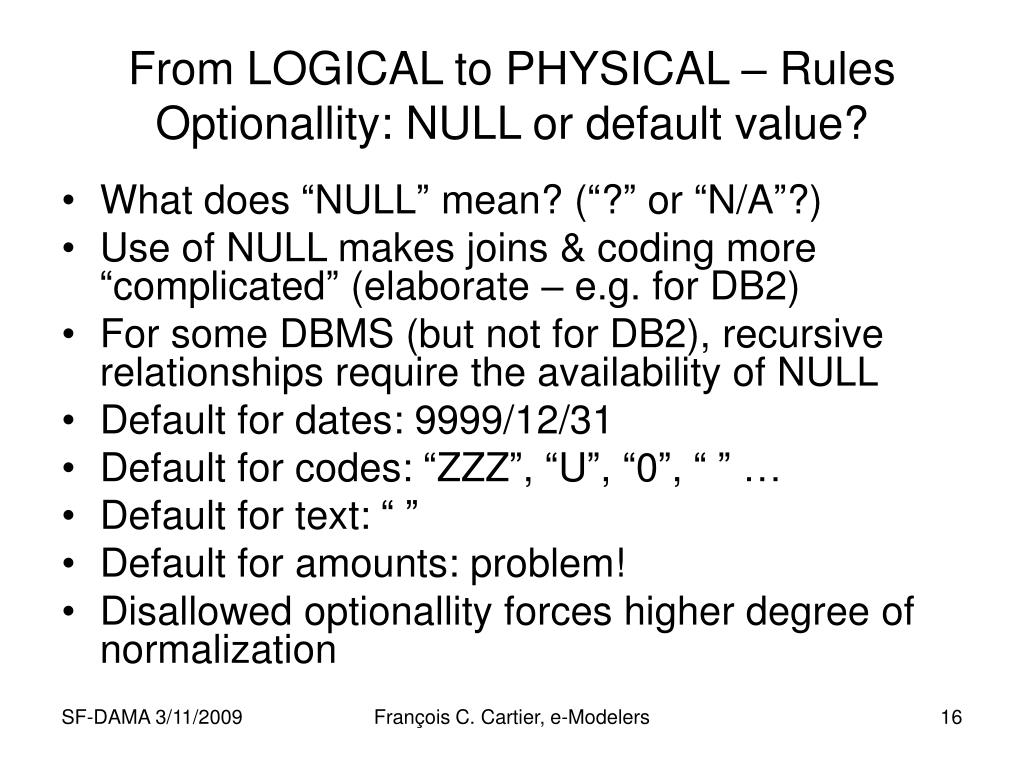 PPT From LOGICAL to PHYSICAL PowerPoint Presentation, free download