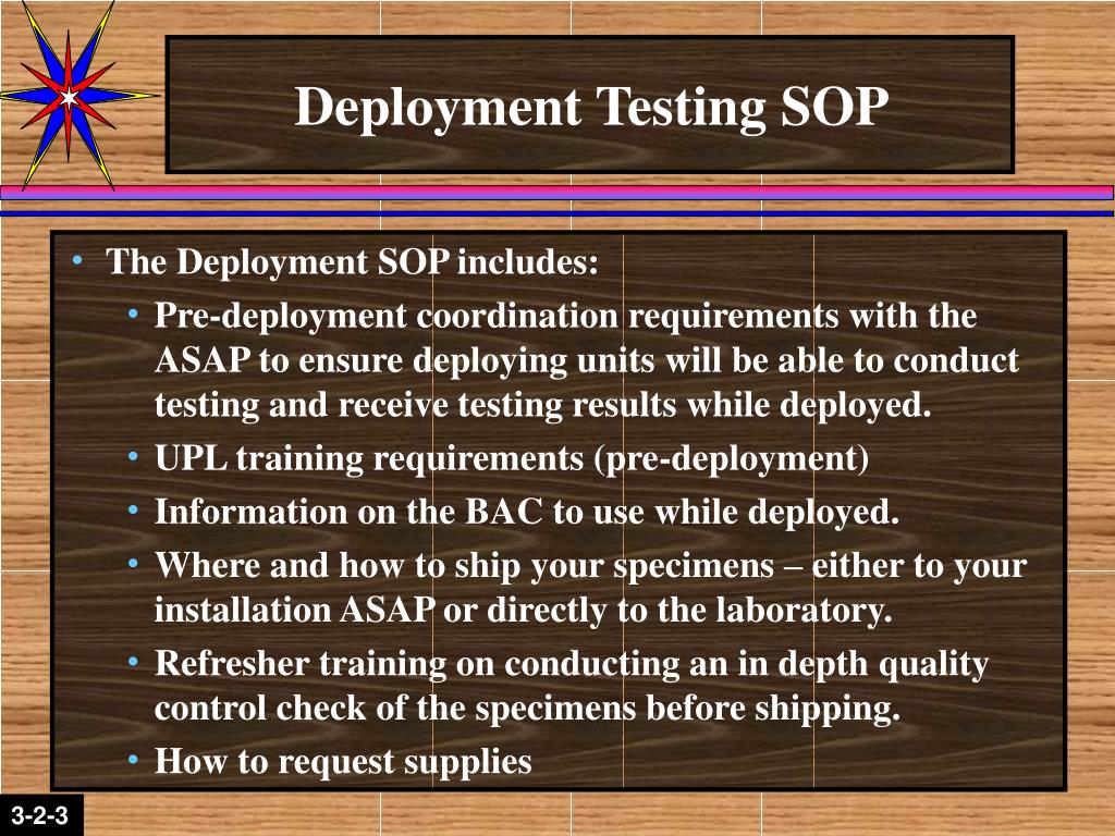 PPT Deployment Testing SOP Enabling Learning Objectives PowerPoint