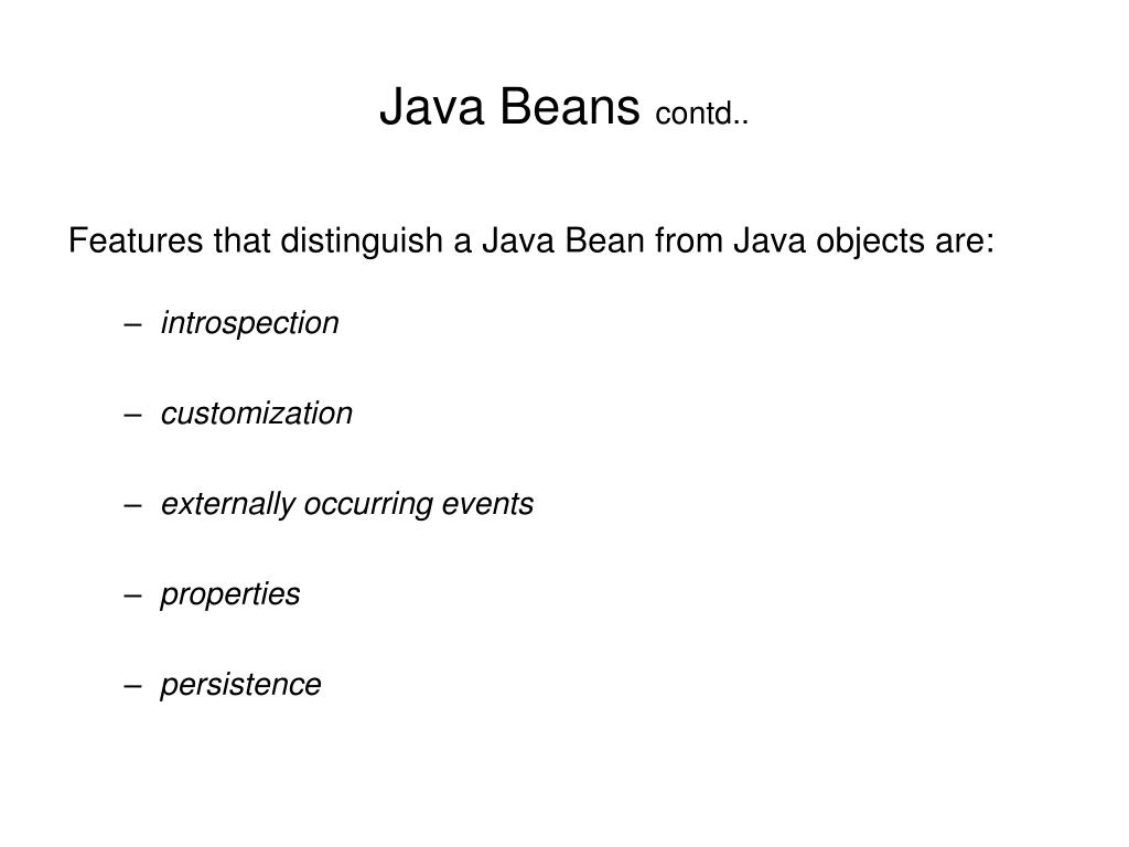 PPT Introduction to Java Beans PowerPoint Presentation, free download