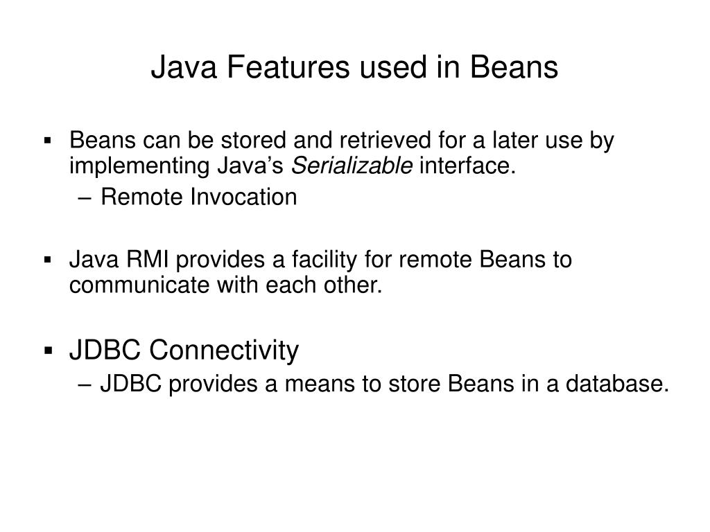 PPT Introduction to Java Beans PowerPoint Presentation, free download