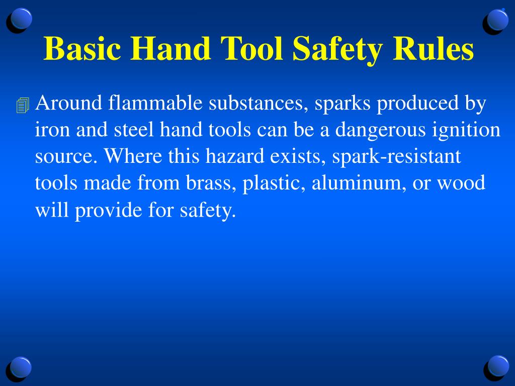 PPT Hand and Power Tool Safety PowerPoint Presentation, free download