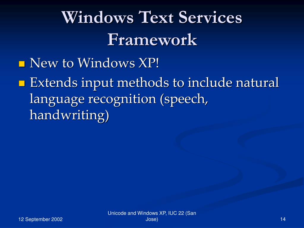 PPT Unicode and Windows XP PowerPoint Presentation, free download