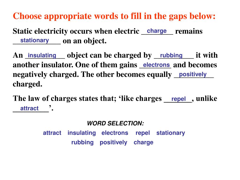 PPT AQA GCSE Physics 24 Static Electricity PowerPoint Presentation